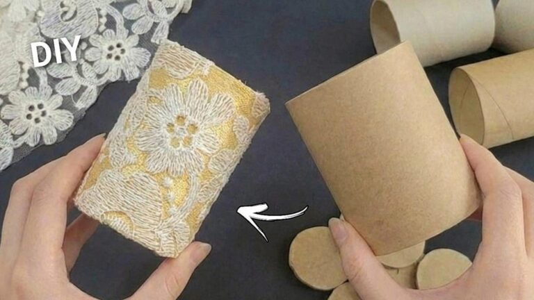 Questo semplice gesto trasforma rotoli di cartone e pizzo in decorazioni sorprendenti…