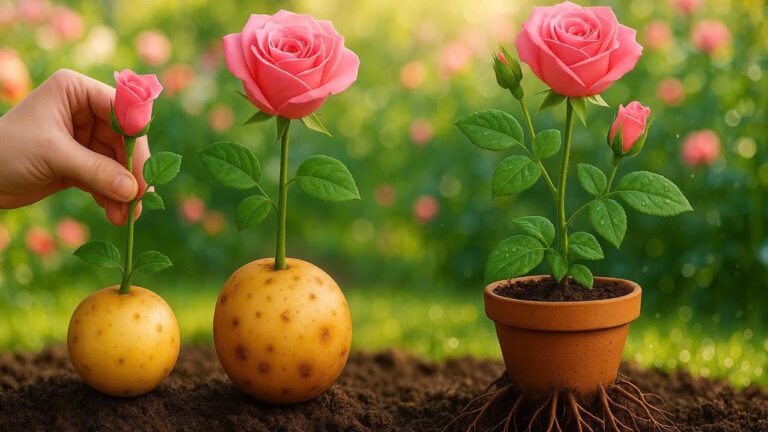 Scopri come far crescere 100 radici da una rosa in una patata!