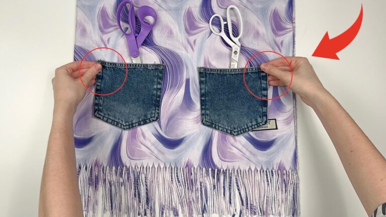 Scopri come aggiungere 2 tasche alla sciarpa per un look unico e pratico!