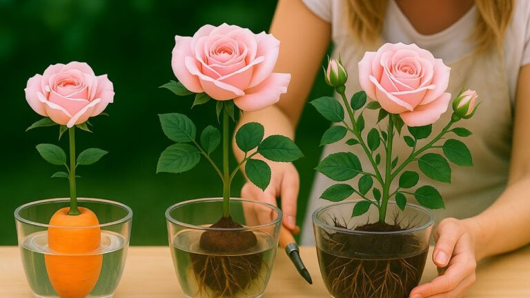 Scopri come far radicare 999 radici in una carota con un ramo di rosa!